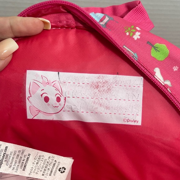 Disney The Aristocats Marie Backpack Purse Genuine Disney Kitty Cat Pink White - Picture 6 of 10